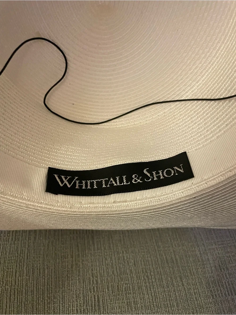 Woman's Hat Nautical Wide Brim Whittall Shon Gold Anchors Yachters Boaters